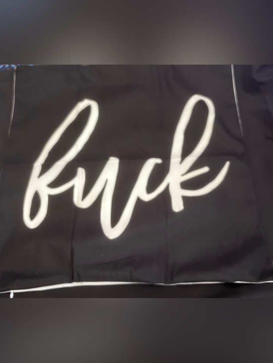 Other - Black Script Pillow Cover - 18 in x 18 in - NEW